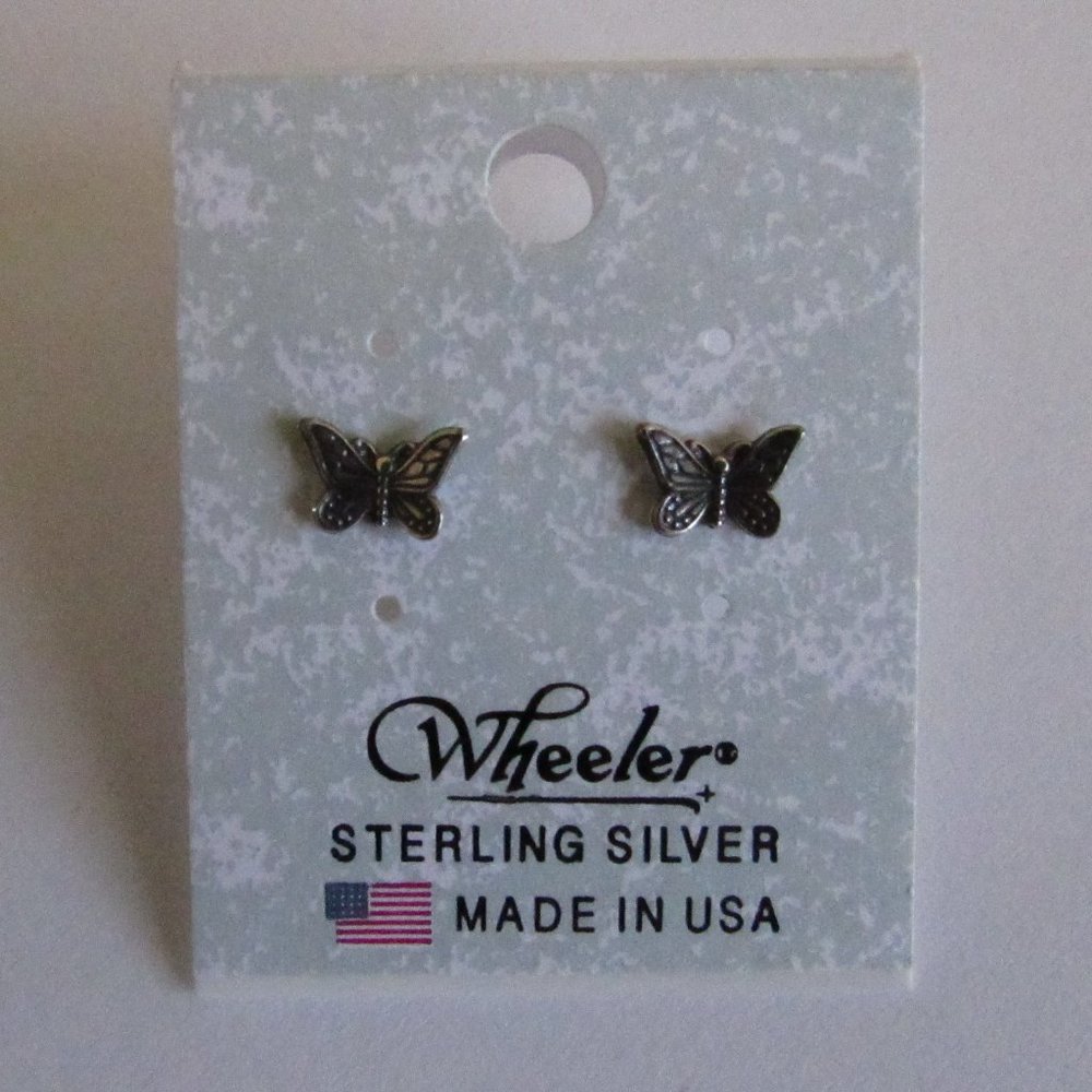 NWT Silver Butterfly Earrings